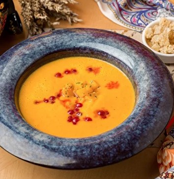 Крем-суп из тыквы с копч. перцем и сыром